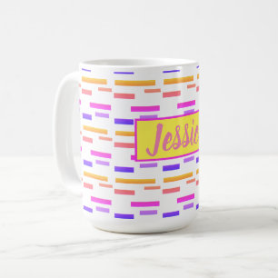 Happy Vibes Jessica Fügen Sie Ihren Namen Coffee T Kaffeetasse