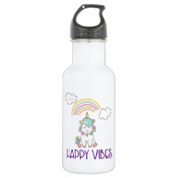 Happy Vibes Typografie Niedlich Lächeln Einhorn