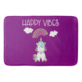 Happy Vibes Typografie Phantastisch Rainbow & Unic Badematte
