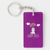 Happy Vibes Typographie mignonne souriant Unicorn