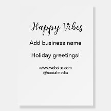 Happy vibes Weihnachtsfeiertage Grußgeschäft