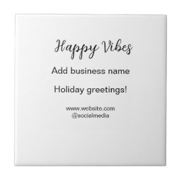 Happy vibes Weihnachtsfeiertage Grußgeschäft Fliese