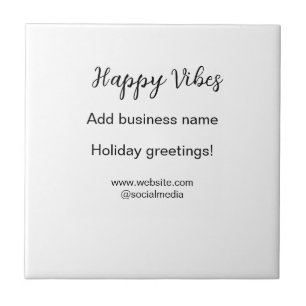 Happy vibes Weihnachtsfeiertage Grußgeschäft Fliese