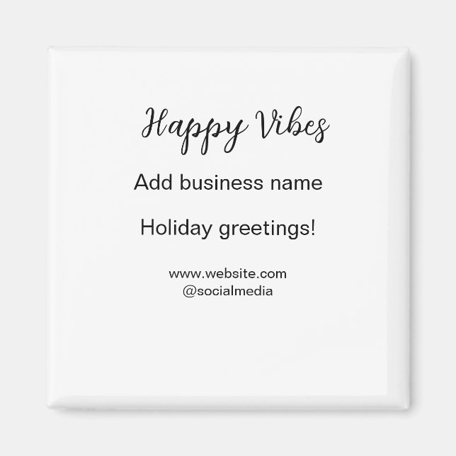Happy vibes Weihnachtsfeiertage Grußgeschäft Magnet (Vorne)