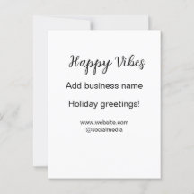 Happy vibes Weihnachtsfeiertage Grußgeschäft