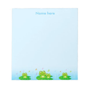 Happy Viel Glück Frogs Simple Notepad Notizblock