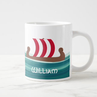 Happy Viking Ship Jumbo-Tasse