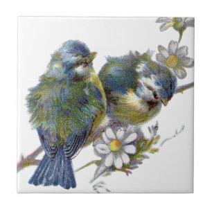 Happy Vintag Birds Fliese