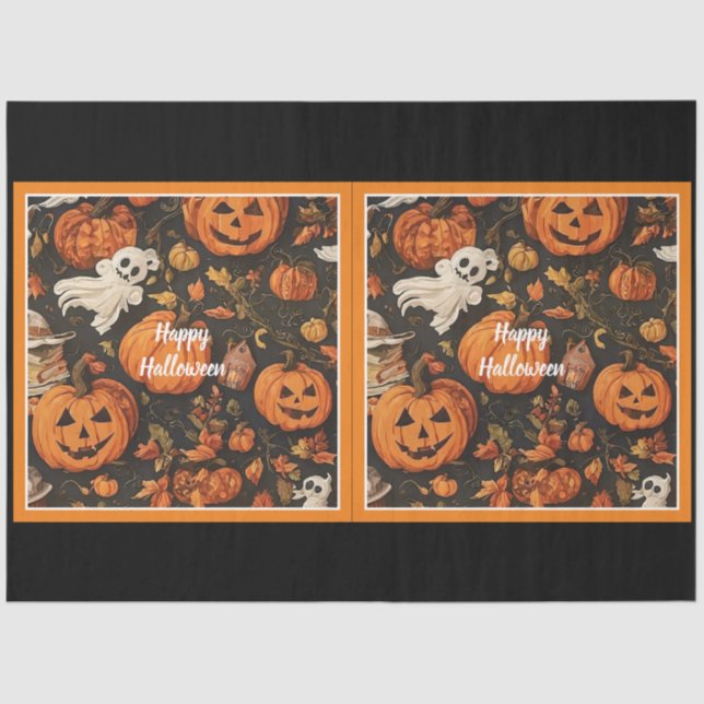 Happy Vintag Halloween Collection Seidenpapier (Vorderseite)