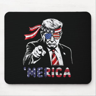 Happy Vintag Trump 4. Juli Patriotic Merica A Mousepad