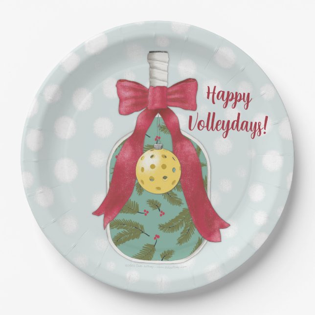 Happy Volleydays Pickleball Themed Paper Teller (Vorderseite)