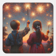 Happy Vurth Children mit Sparklern Personalisiert