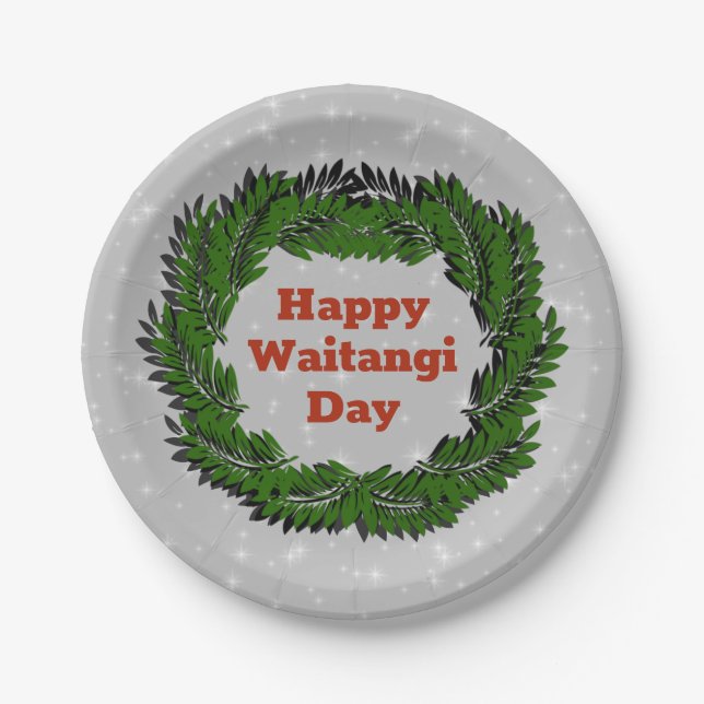 Happy Waitangi Day Fern Neuseeland Small 9" Pappteller (Vorderseite)