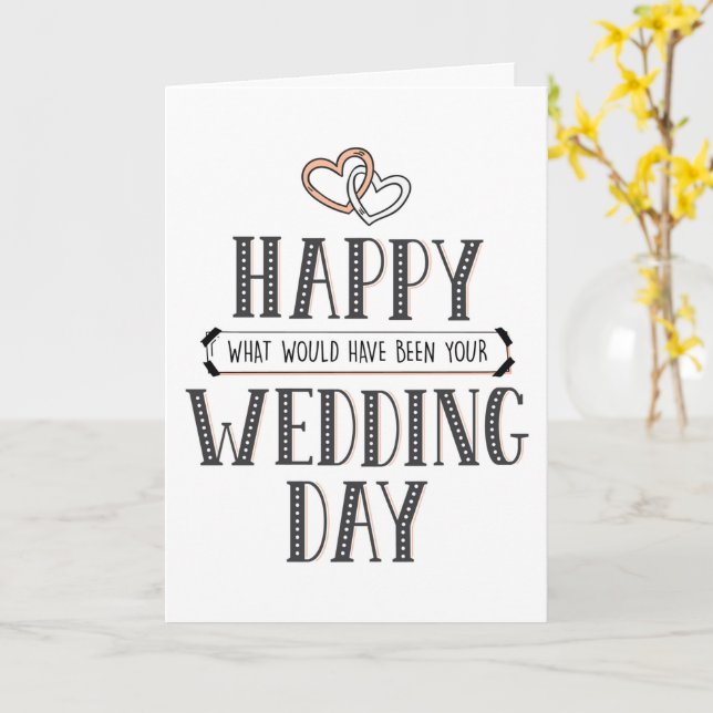 Happy, was wäre Hochzeitstag gewesen? Karte (Gelbe Blume)