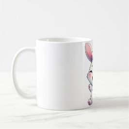 Happy Watercolor Bunny Kaffeetasse