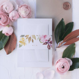 Happy Watercolor Floral Wedding Bly Band