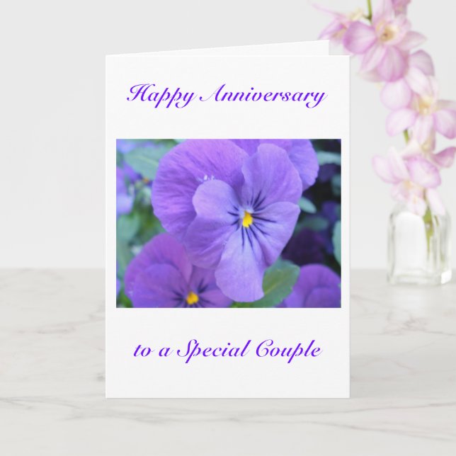 Happy Wedding Anniversary Card Karte (Orchidee)