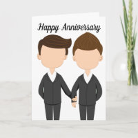 Happy Wedding Anniversary Gay Men Couple