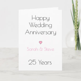 Happy Wedding Anniversary Heart Karte