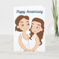 Happy Wedding Anniversary Lesbian Couple