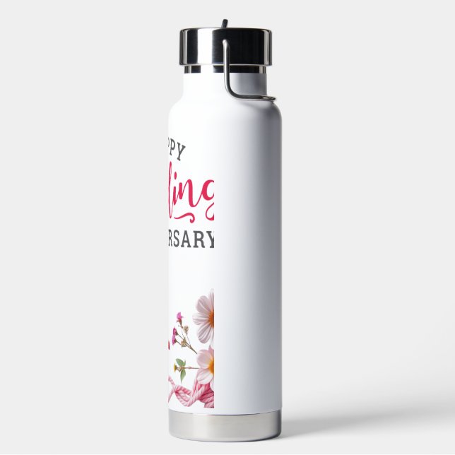 Happy wedding anniversary  trinkflasche (Links)