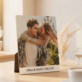 Happy Wedding Couple Photo Fotoplatte