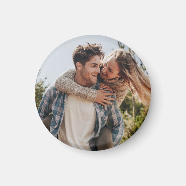 Happy Wedding Couple Photo Magnet (Vorne)