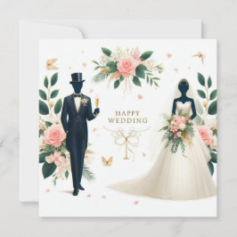 Happy Wedding Grußkarten Feiertagskarte