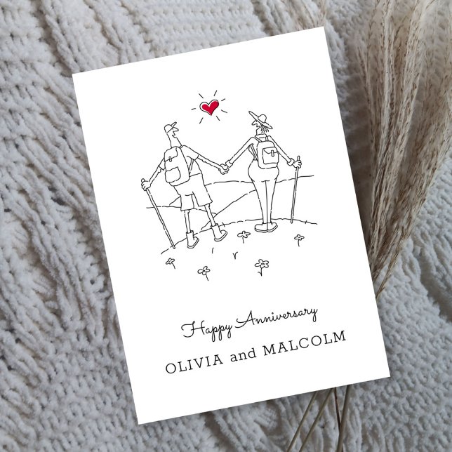 Happy Wedding Hiking Jubiläum Rotes Herz (Von Creator hochgeladen)