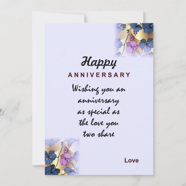 Happy Wedding Jubiläum Einladung (Vorderseite)