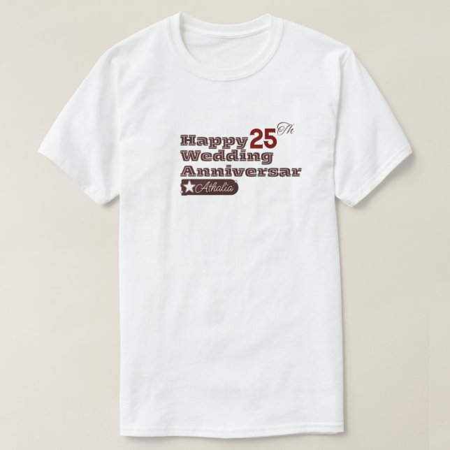 Happy Wedding Jubiläum T-Shirt (Design vorne)