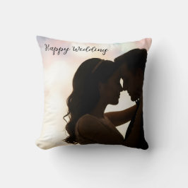 happy wedding kissen