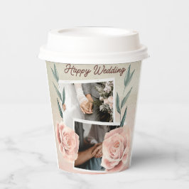 Happy Wedding Pappbecher