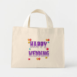 HAPPY WEDING MINI STOFFBEUTEL