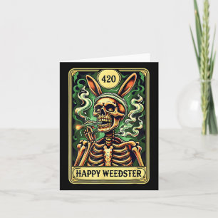 Happy Weedster Osterskelett Rauchen Unkraut Tarot Karte