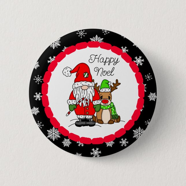Happy Weihnachten Weihnachten und Weihnachten der  Button (Vorderseite)