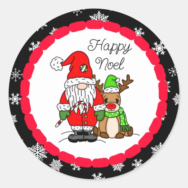 Happy Weihnachten Weihnachten und Weihnachten der  Runder Aufkleber (Vorderseite)
