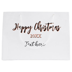 Happy Weihnachts pfirsichfarben Jahr Details Holi Große Geschenktüte