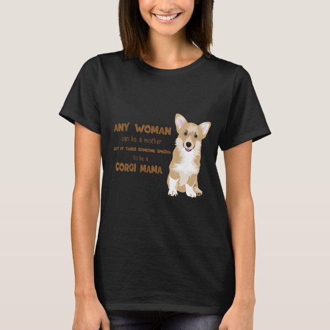 Happy Welsh Corgi Pembroke - CORGI MAMA T-Shirt (Vorderseite)