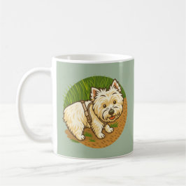 Happy Westie on Nature Trail Kaffeetasse