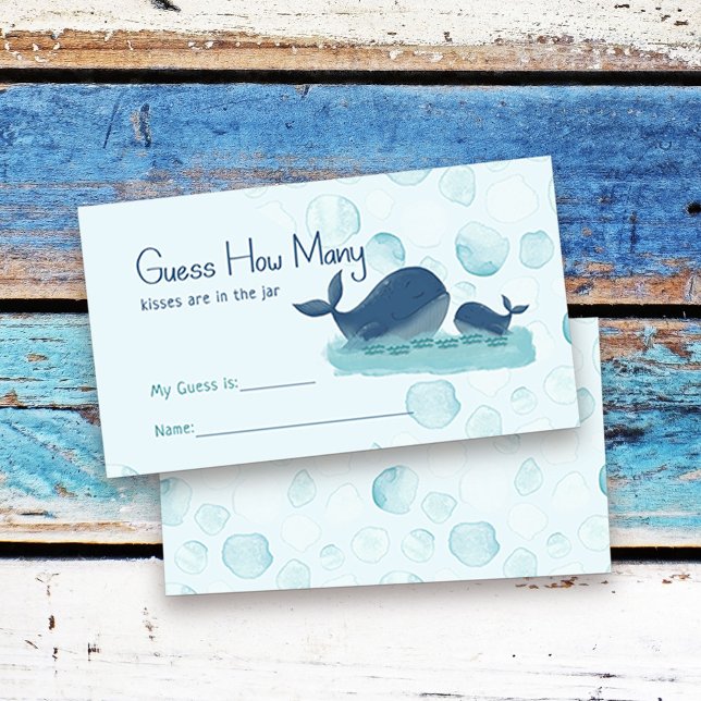 Happy Whales raten, wie viele Baby Shower Game Begleitkarte (Guess How Many game cards from my Happy Whale collection. Custom candy kisses available separately
)