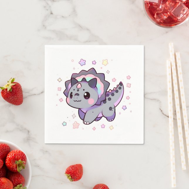 Happy Whimsical Dinosaur Baby Dusche Serviette (Beispiel)