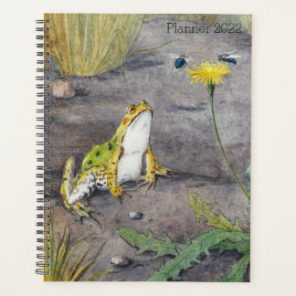 Happy, Whimsical Green Frog Planer