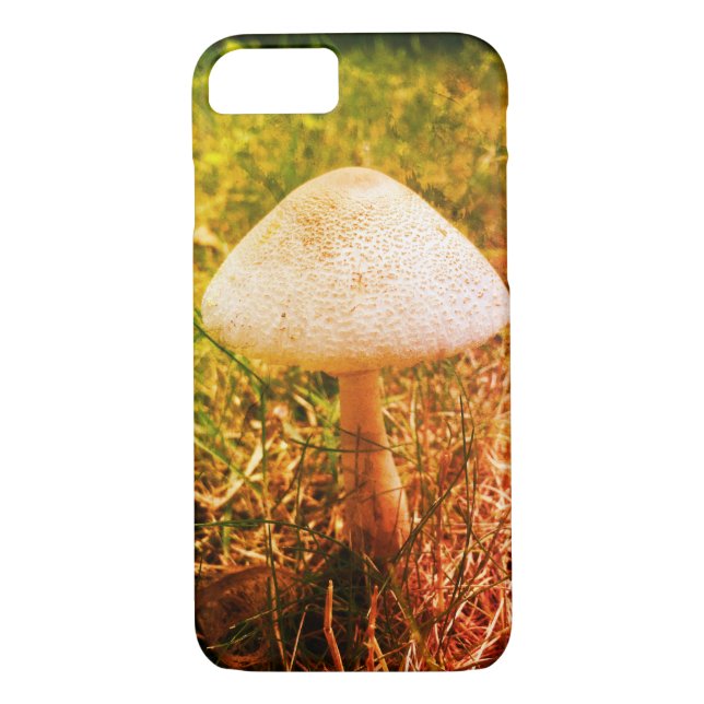 Happy White Natural Mushroom Case-Mate iPhone Hülle (Rückseite)