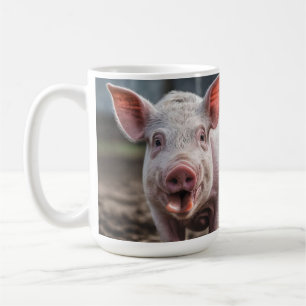 Happy White Pig Tongue Poke, Kaffeetasse