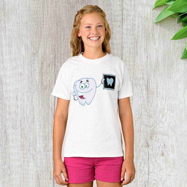 Happy White Tooth Girls T - Shirt (Von Creator hochgeladen)