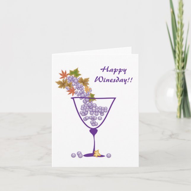 Happy Winesday! - Card Karte (Vorderseite)