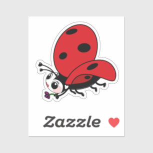 Happy Wings Ladybug Aufkleber