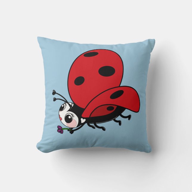 Happy Wings Ladybug Kissen (Vorderseite)