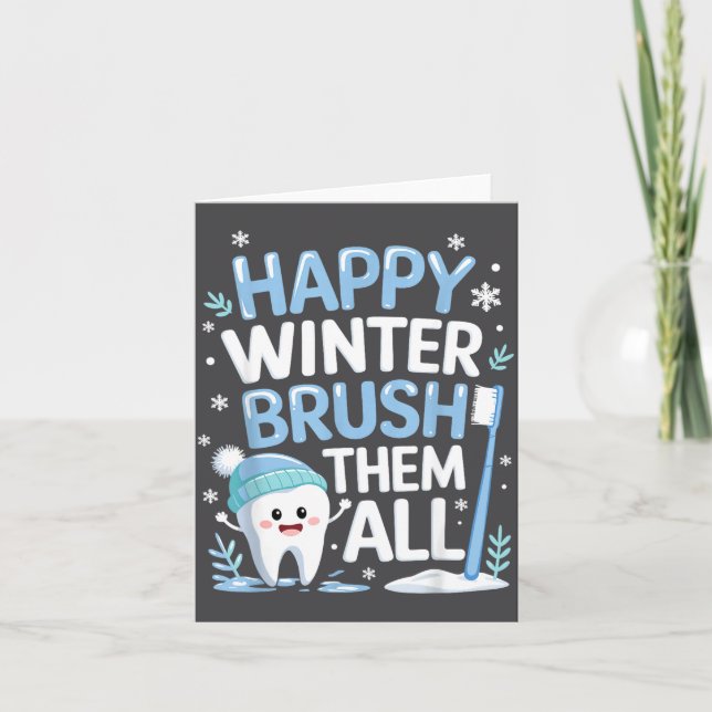 Happy Winter Bruhem All Teeth Dental Dentist Chris Karte (Vorderseite)